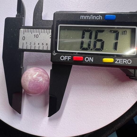 Kunzite Crystal Marble Sphere (7)‎ - Picture 8 of 9